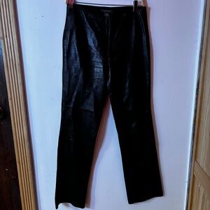 Vintage Banana Republic  Black 100% genuine Leather Pants WOMENS sz 4